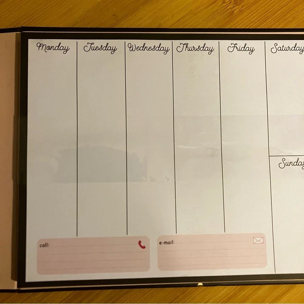 Black and Pink Decorative Planner